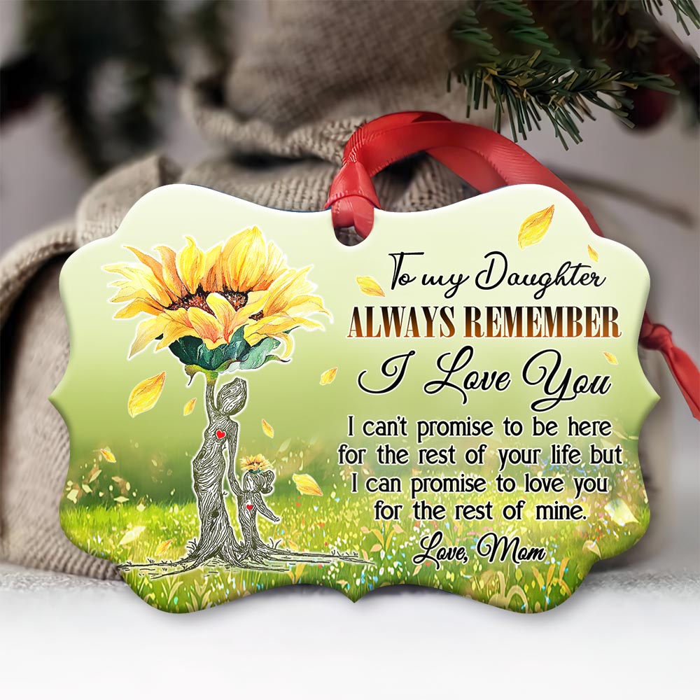 Sunflower To My Daughter I Love You - Horizontal Ornament - Owls Matrix LTD
