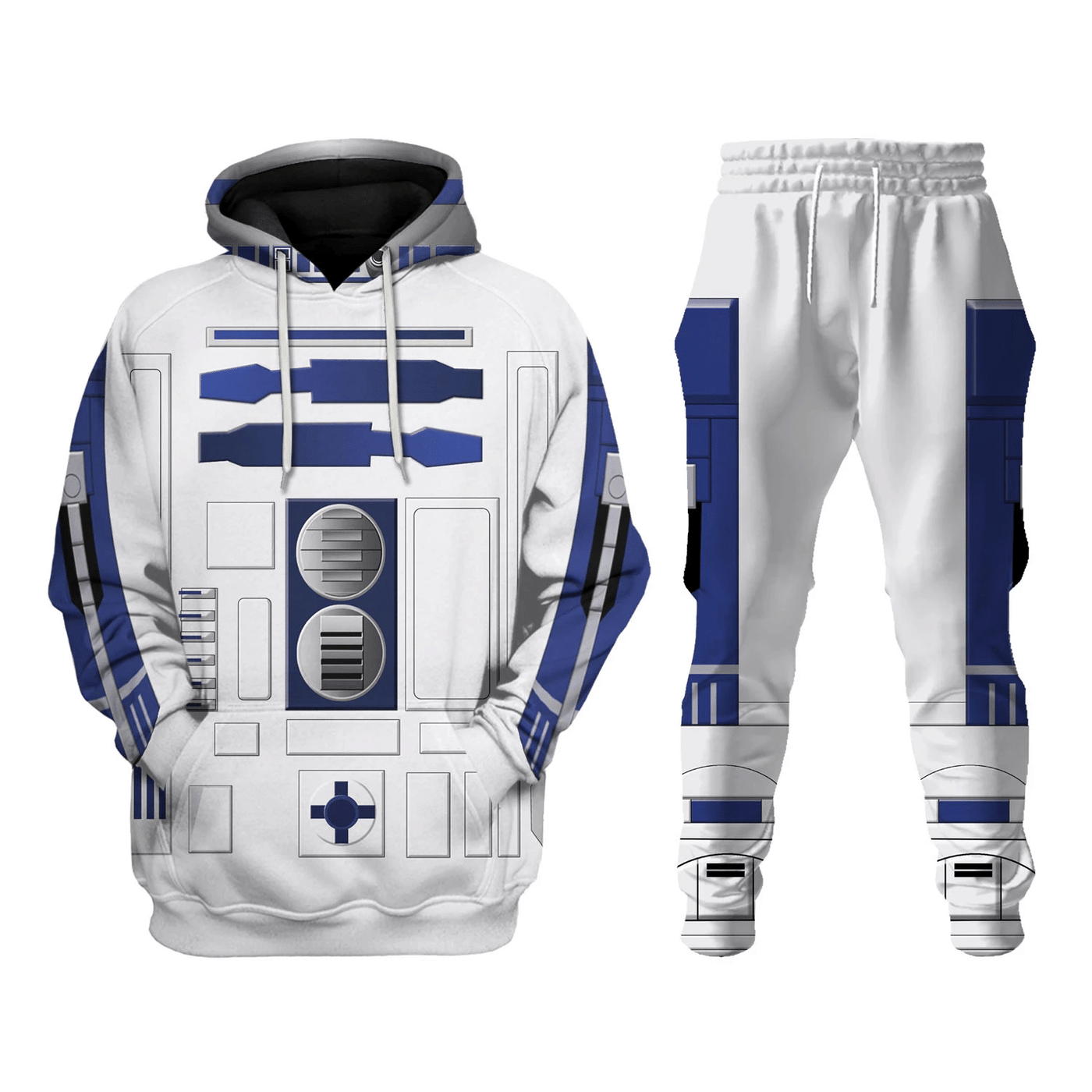 Star Wars R2 D2 Robot Costume - Hoodie + Sweatpant