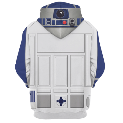Star Wars R2 D2 Robot Costume - Hoodie + Sweatpant