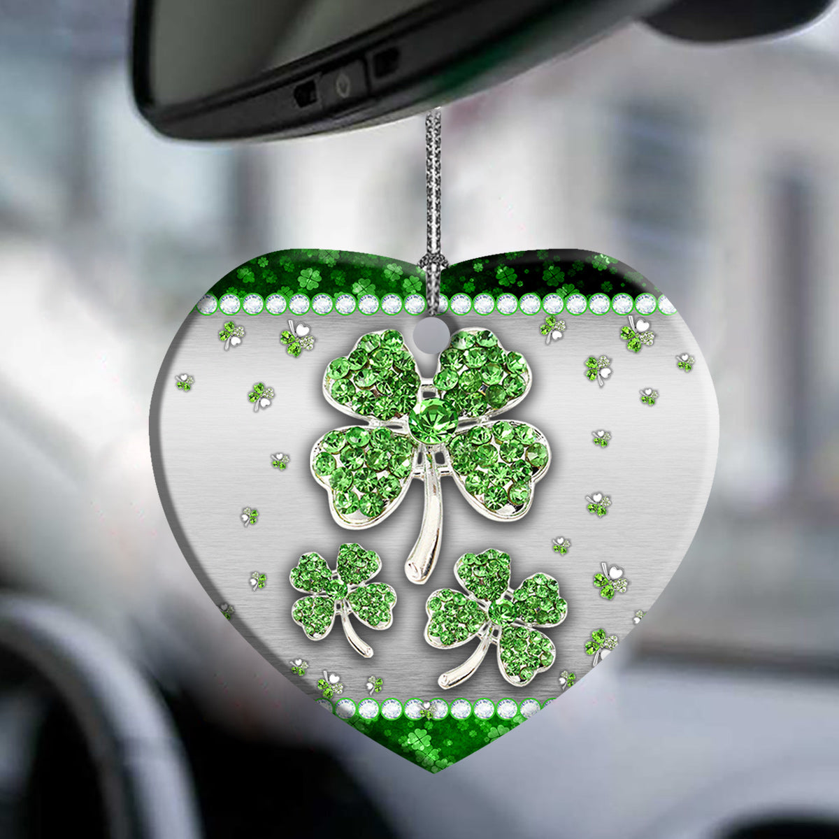 Patrick's Day Jewelry Clover Sweet And Lucky - Heart Ornament - Owls Matrix LTD