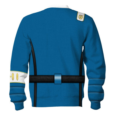Star Trek Wrath Of Khan Kirk Spock Starfleet Blue Cool - Sweater - Ugly Christmas Sweater
