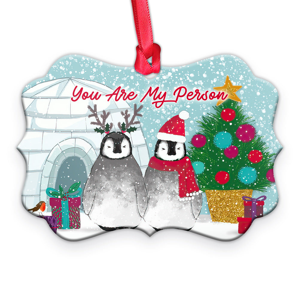 Penguin You Are My Person - Horizontal Ornament - Owls Matrix LTD
