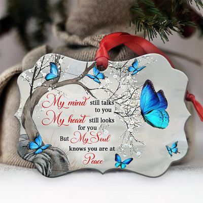 Butterfly Know You Are At Peace - Horizontal Ornament - Owls Matrix LTD