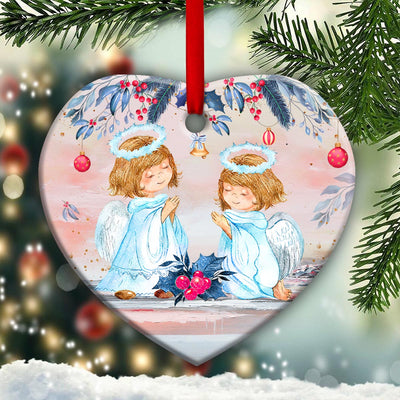 Family Angel Lucky Me To Have A Sister Like You - Heart Ornament - Owls Matrix LTD