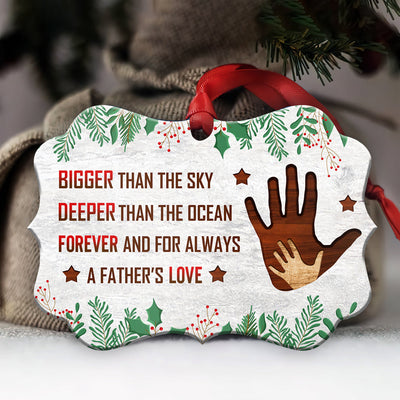 Christmas Gift For Dad Forever And For Always - Horizontal Ornament - Owls Matrix LTD