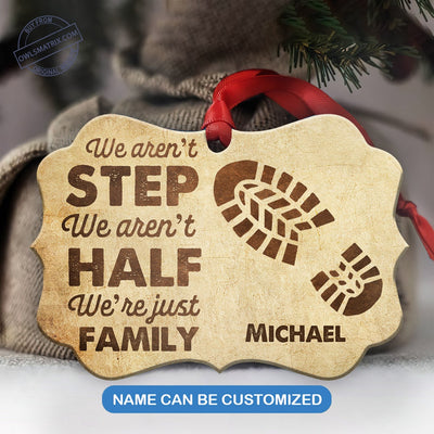 Family Gift We Are Just Father Personalized - Horizontal Ornament - Owls Matrix LTD