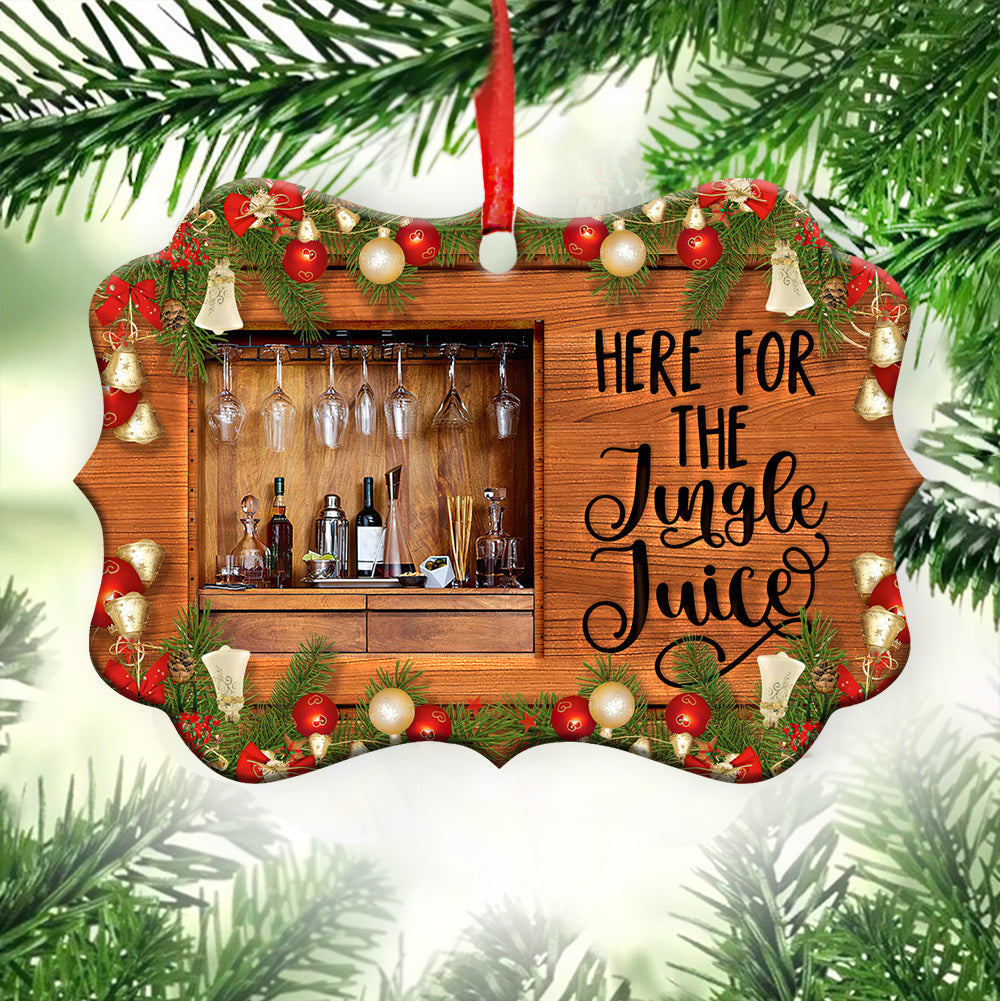 Christmas Gift Here For The Jingle Juice - Horizontal Ornament - Owls Matrix LTD