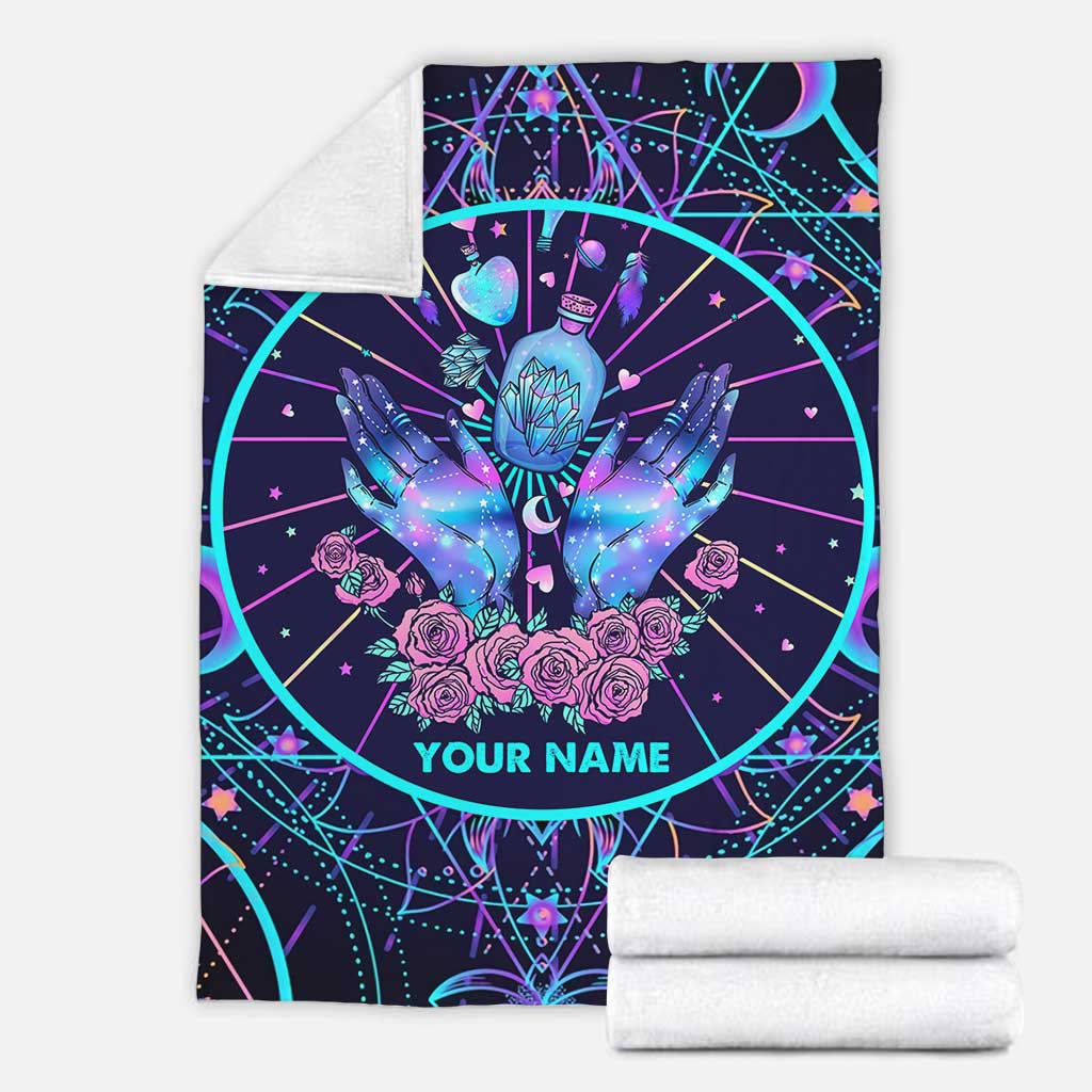 Witch Good Luck Good Love & Good Magic Personalized - Flannel Blanket - Owls Matrix LTD