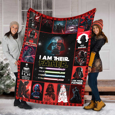 Father's Day I Am There Father The Force Personalized - Flannel Blanket - Owls Matrix LTD