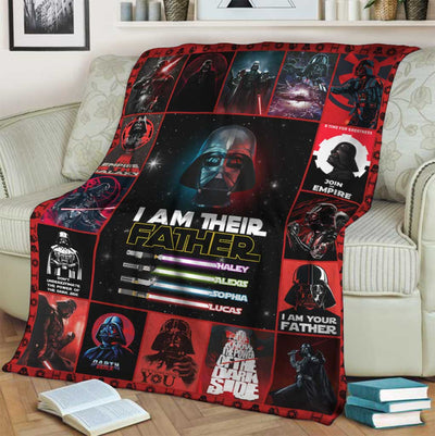 Father's Day I Am There Father The Force Personalized - Flannel Blanket - Owls Matrix LTD