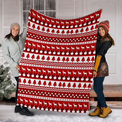 Christmas Teacher Simple Pattern - Flannel Blanket - Owls Matrix LTD