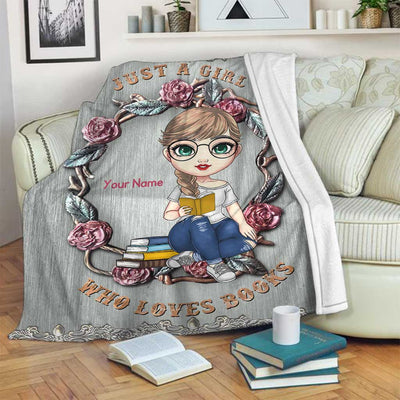 Book Lover So Cute Personalized - Flannel Blanket - Owls Matrix LTD