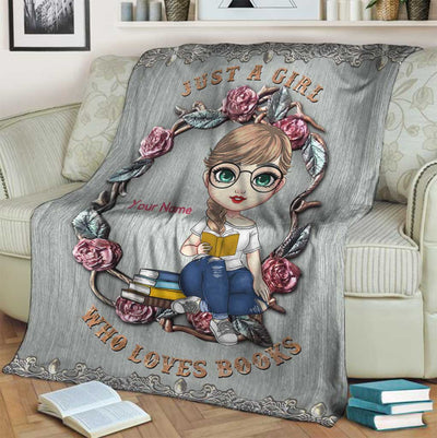 Book Lover So Cute Personalized - Flannel Blanket - Owls Matrix LTD