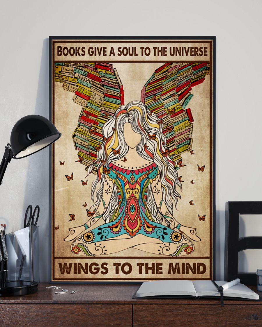 Yoga Life Peace Book Give A Soul - Vertical Poster - Owls Matrix LTD