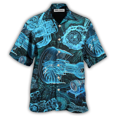 Hawaiian Shirt / Adults / S Engine Amazing Blueprint - Hawaiian Shirt - Owls Matrix LTD