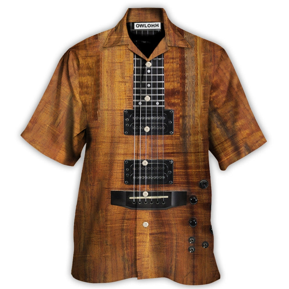 Hawaiian Shirt / Adults / S Guitar Acoustic Electric Guitar - Hawaiian Shirt - Owls Matrix LTD