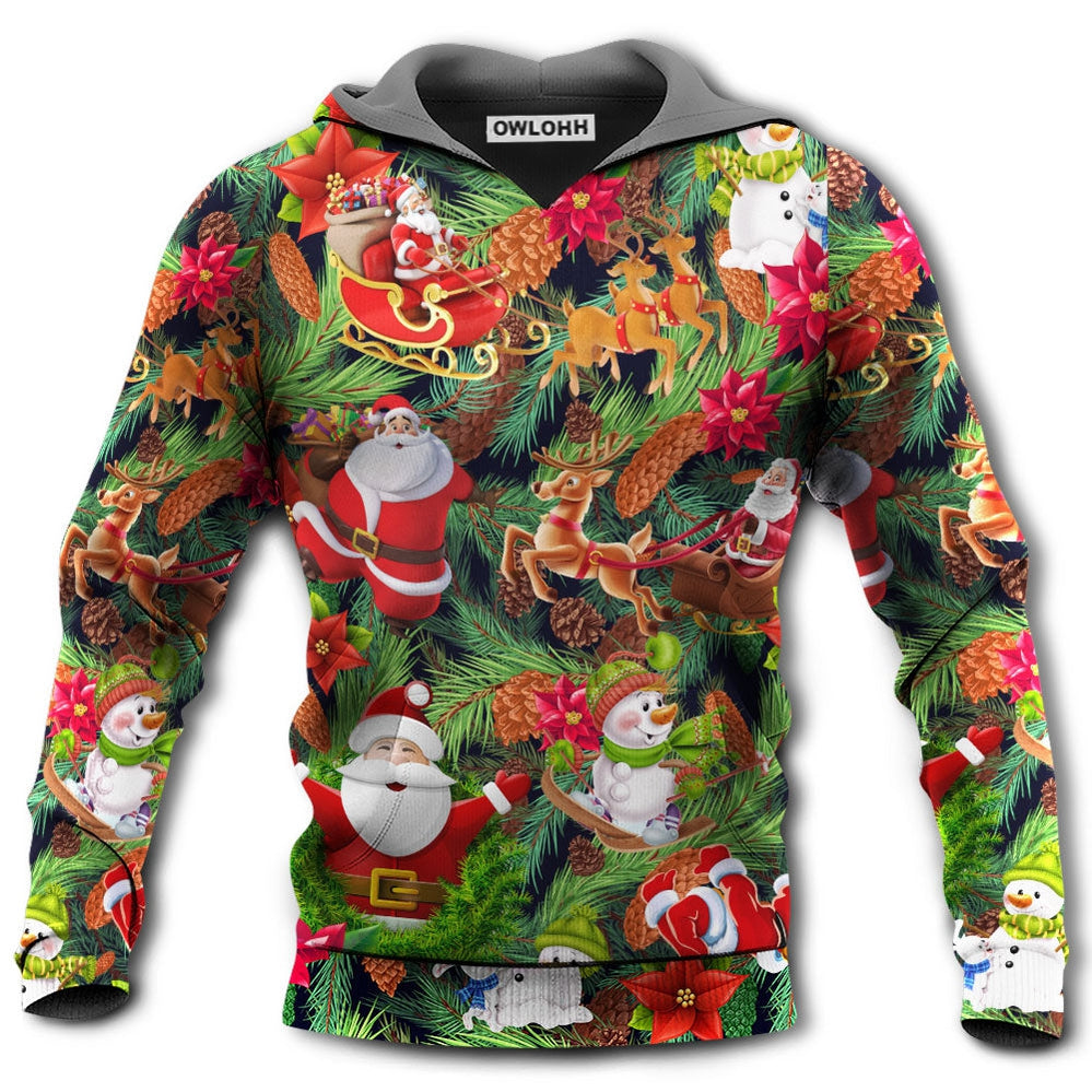 Unisex Hoodie / S Christmas Santa Snowman Merry Xmas To Everyone - Hoodie - Owls Matrix LTD
