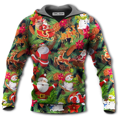 Unisex Hoodie / S Christmas Santa Snowman Merry Xmas To Everyone - Hoodie - Owls Matrix LTD