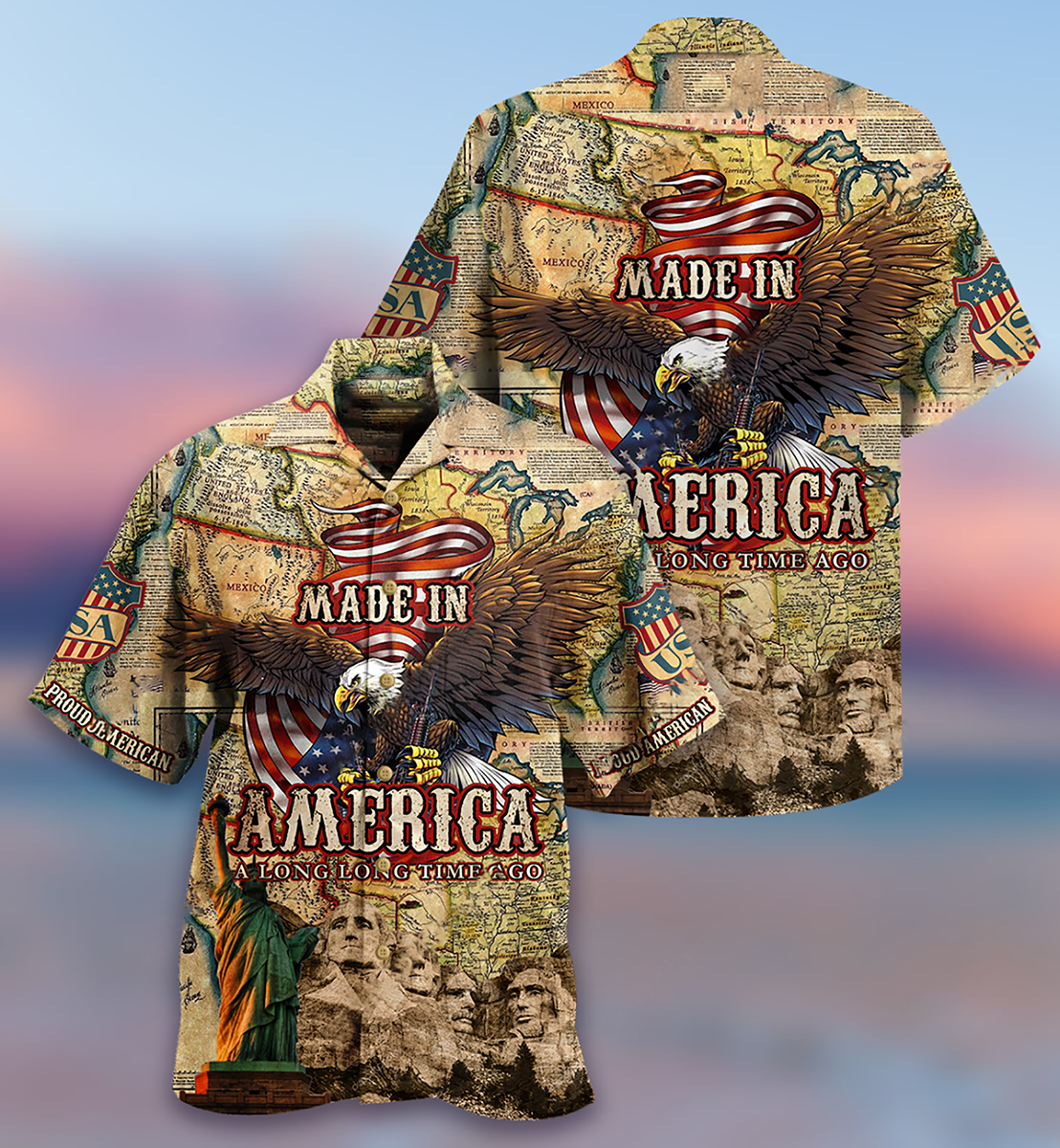 America Made In America Long Time Ago - Hawaiian Shirt - Owls Matrix LTD
