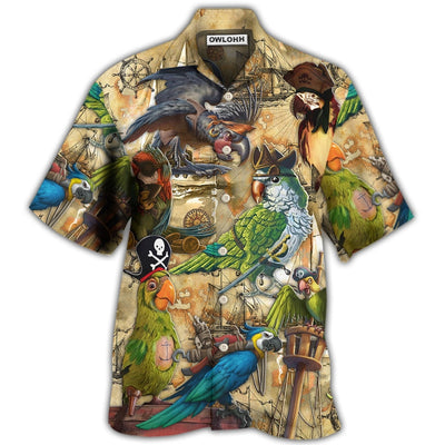 Hawaiian Shirt / Adults / S Parrot Pirates Life Vintage - Hawaiian Shirt - Owls Matrix LTD