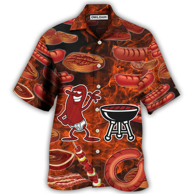 Hawaiian Shirt / Adults / S Food Sausage It's Not A Party - Hawaiian Shirt - Owls Matrix LTD