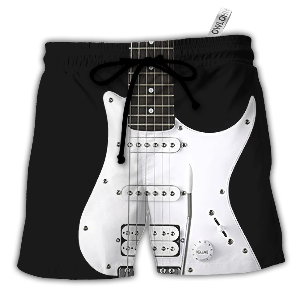 Beach Short / Adults / S Guitar Black Electric Guitar - Beach Short - Owls Matrix LTD