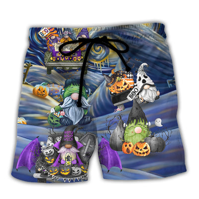 Halloween Gnome Spooky Inviting Haunted House - Beach Short - Owls Matrix LTD