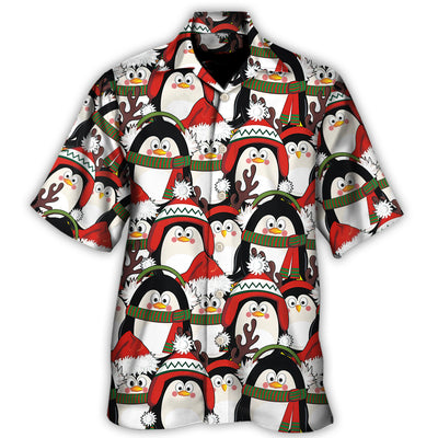 Hawaiian Shirt / Adults / S Christmas Penguin Cute Christmas Holiday - Hawaiian Shirt - Owls Matrix LTD