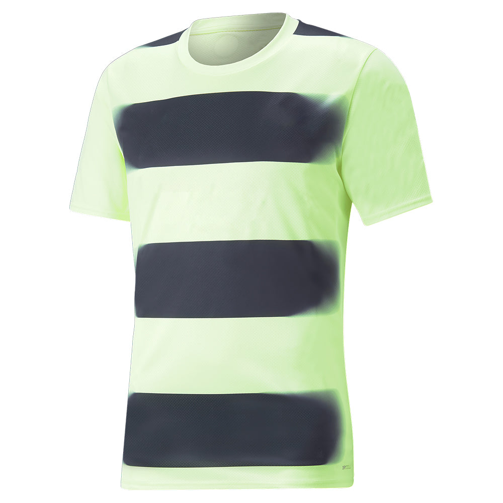 Custom Neon Green And Black Line - Soccer Uniform Jersey