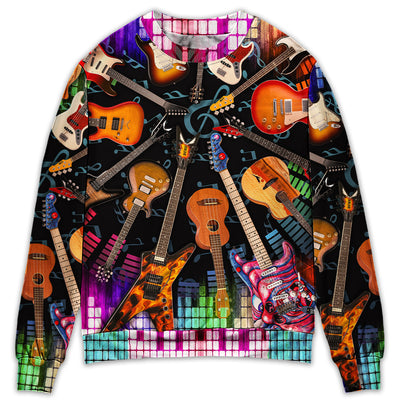 Sweater / S Guitar Love Music So Cool - Sweater - Ugly Christmas Sweaters - Owls Matrix LTD
