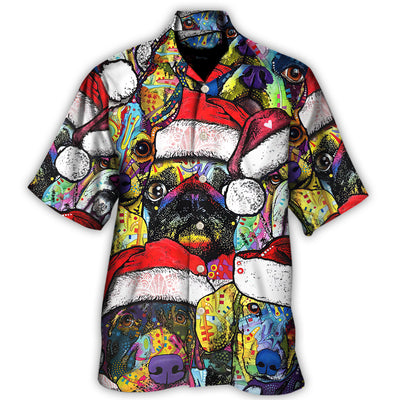 Hawaiian Shirt / Adults / S Christmas Dog Colorful Draw With Love - Hawaiian Shirt - Owls Matrix LTD