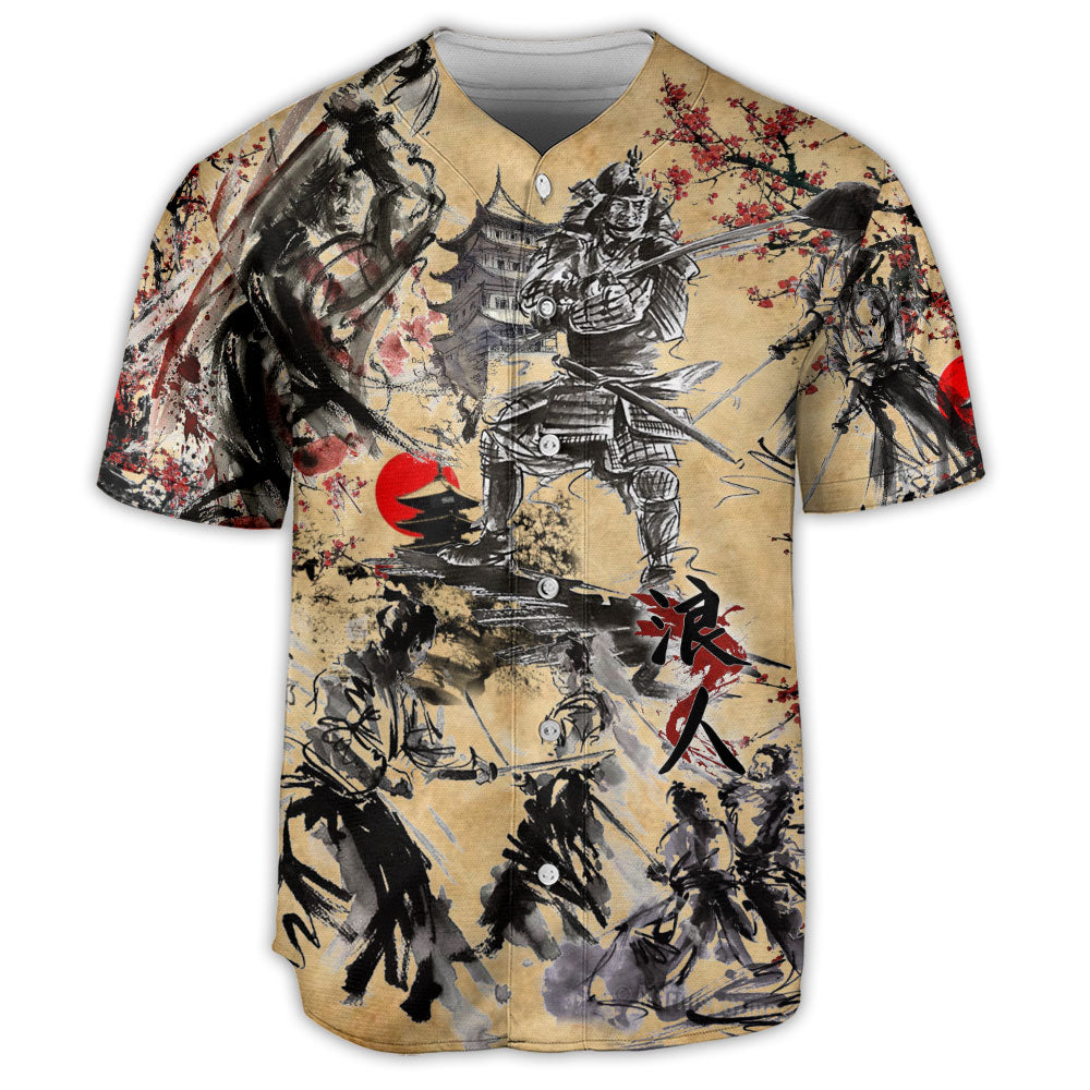 S Samurai The Way Of The Samurai Is Found In Death - Baseball Jersey - Owls Matrix LTD