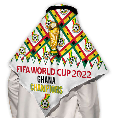 110x110cm World Cup 2022 Ghana Champions - Keffiyeh - Owls Matrix LTD