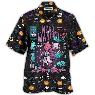 Hawaiian Shirt / Adults / S Cat Halloween Neko Mancer - Hawaiian Shirt - Owls Matrix LTD
