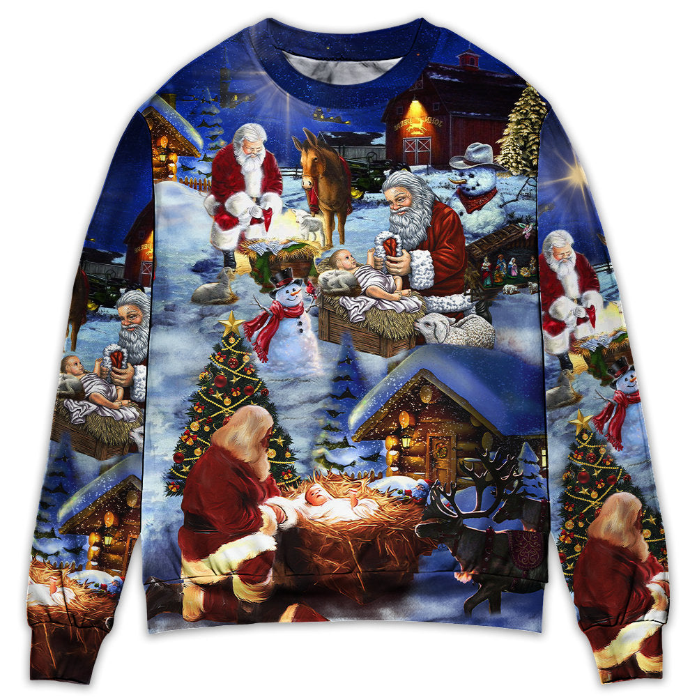 Sweater / S Christmas Jesus Is The Best Gift Ever - Sweater - Ugly Christmas Sweaters - Owls Matrix LTD