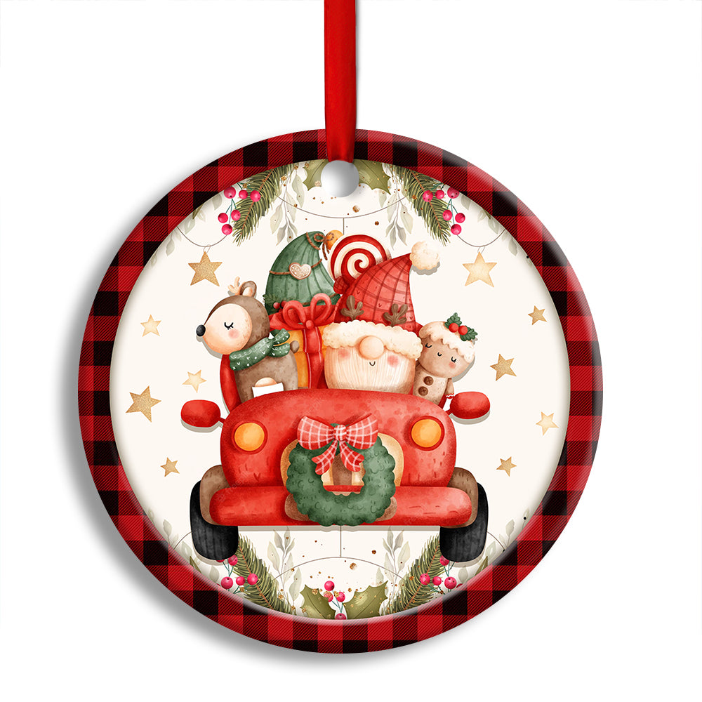 Pack 1 Christmas Merry Christmas Magic Of Christmas - Circle Ornament - Owls Matrix LTD