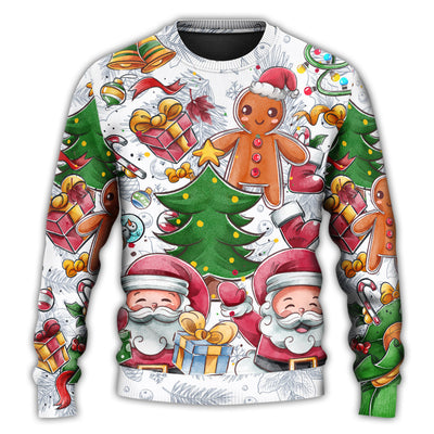 Christmas Sweater / S Christmas Santa Cutie Winter Snowman Gingerbread - Sweater - Ugly Christmas Sweaters - Owls Matrix LTD