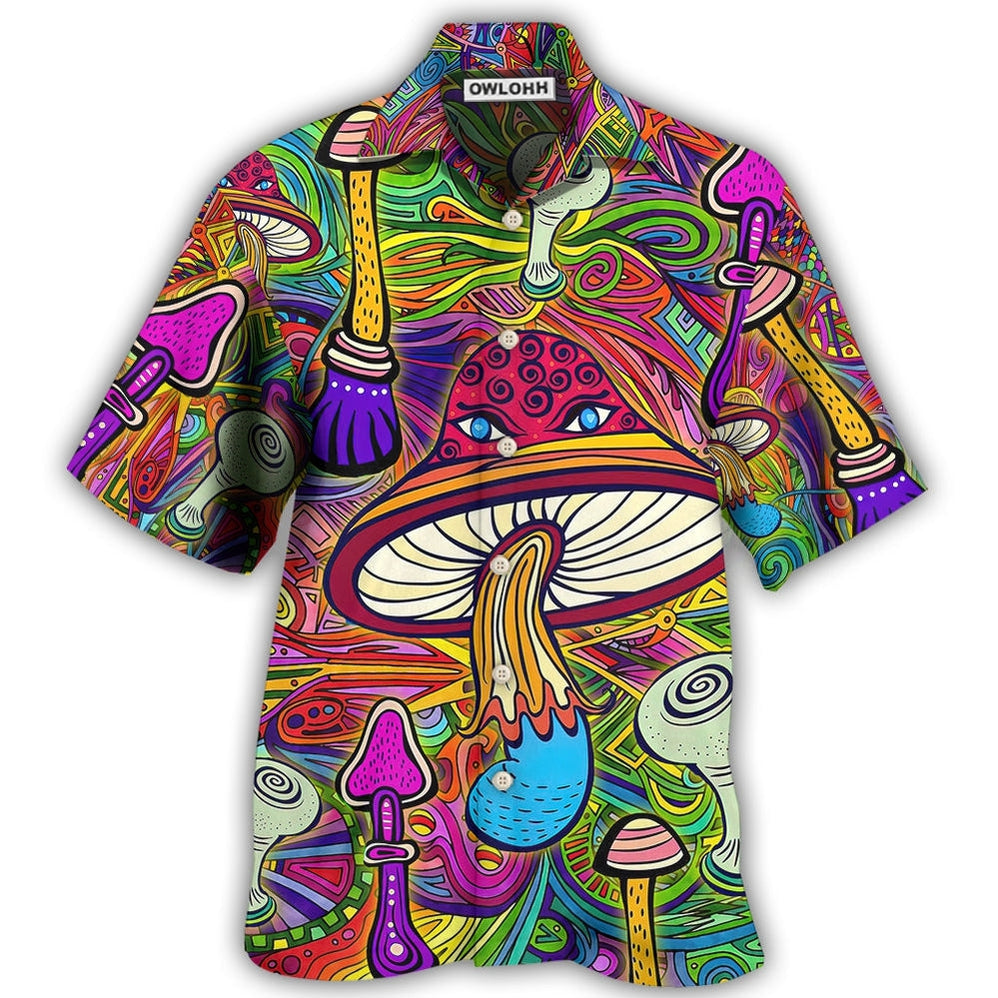 Hawaiian Shirt / Adults / S Hippie Mushroom Hypnotizing - Hawaiian Shirt - Owls Matrix LTD