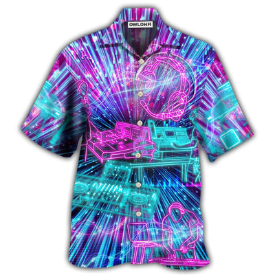 Hawaiian Shirt / Adults / S Audio Engineer Neon Style - Hawaiian Shirt - Owls Matrix LTD