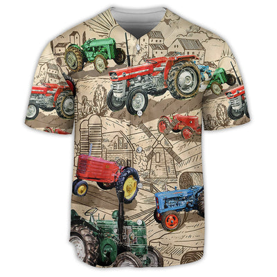 S Tractor You Can Never Have Too Many Tractors - Baseball Jersey - Owls Matrix LTD