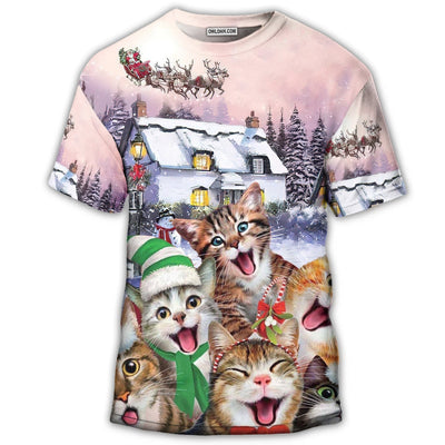 S Christmas Cat I'm The Only One You Need - Round Neck T-shirt - Owls Matrix LTD