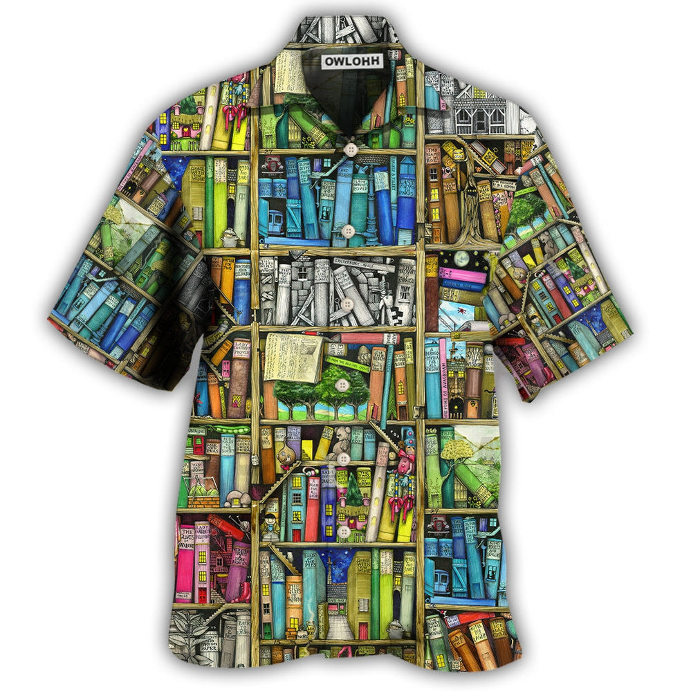 Hawaiian Shirt / Adults / S Book The Fantastic World In The Book - Hawaiian Shirt - Owls Matrix LTD