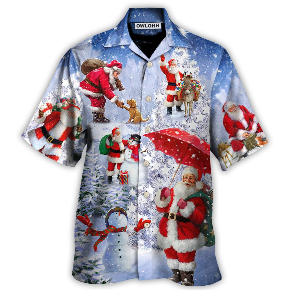 Hawaiian Shirt / Adults / S Christmas Santa Is Always With You Story Night Christmas Tree - Hawaiian Shirt - Owls Matrix LTD