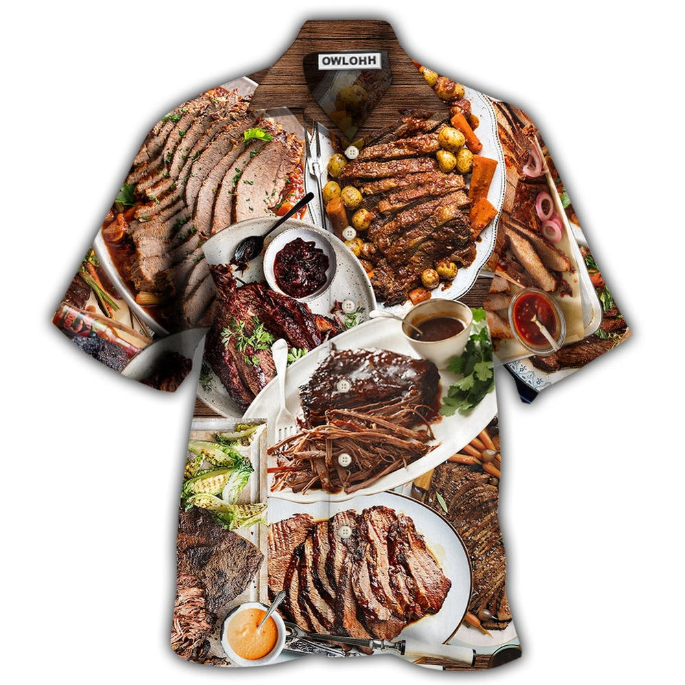 Hawaiian Shirt / Adults / S BBQ Brisket Delicious Meal For Life - Hawaiian Shirt - Owls Matrix LTD