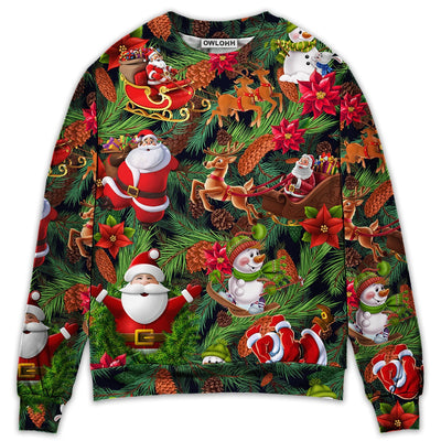 Sweater / S Christmas Santa Snowman Merry Xmas To Everyone - Sweater - Ugly Christmas Sweaters - Owls Matrix LTD