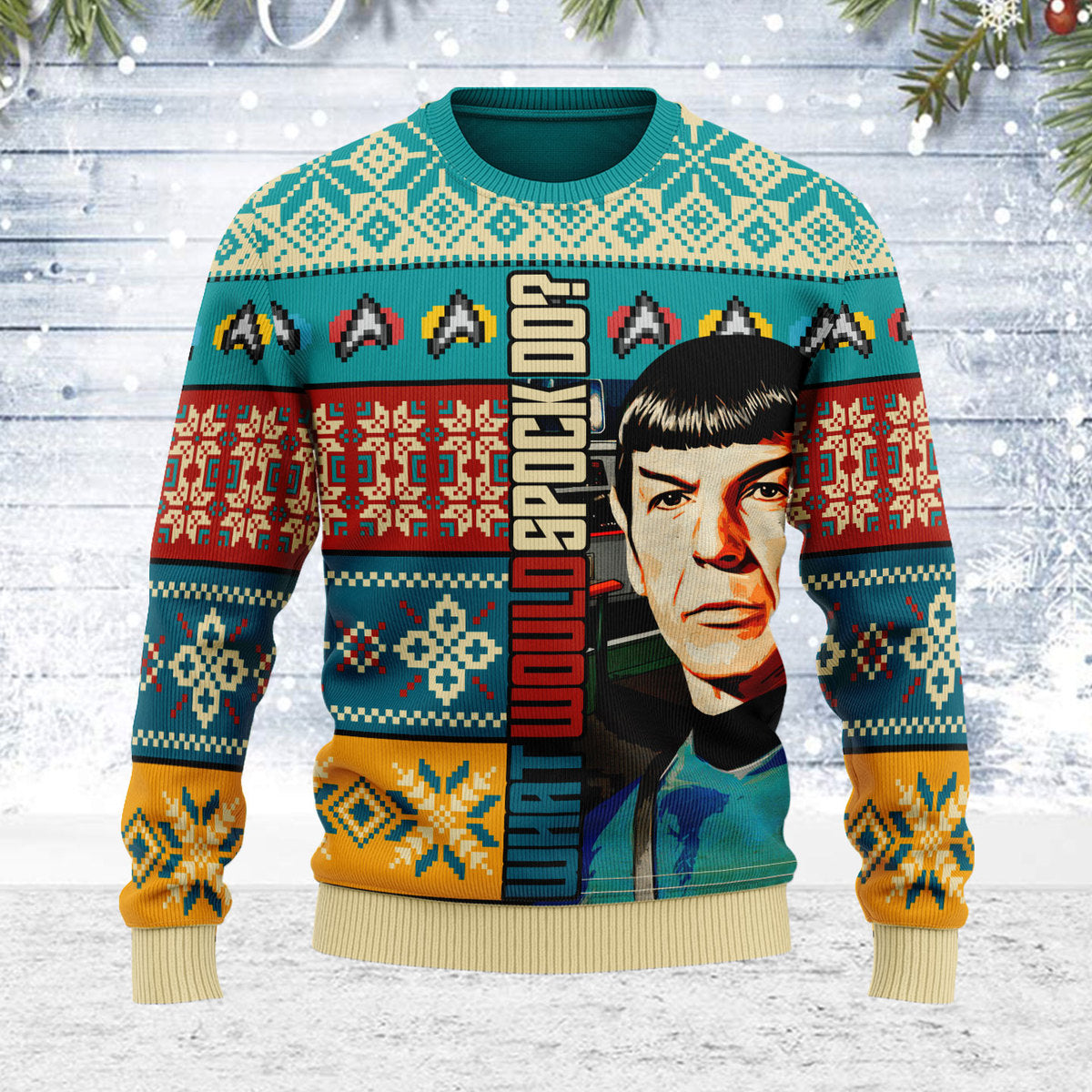 Star Trek What would spock do Christmas - Sweater - Ugly Christmas Sweater