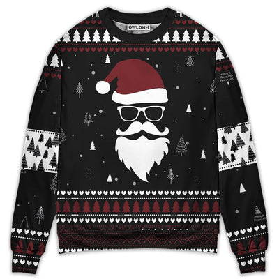 Sweater / S Christmas Santa Up On The Rooftop Click Click Click Santa Claus - Sweater - Ugly Christmas Sweaters - Owls Matrix LTD