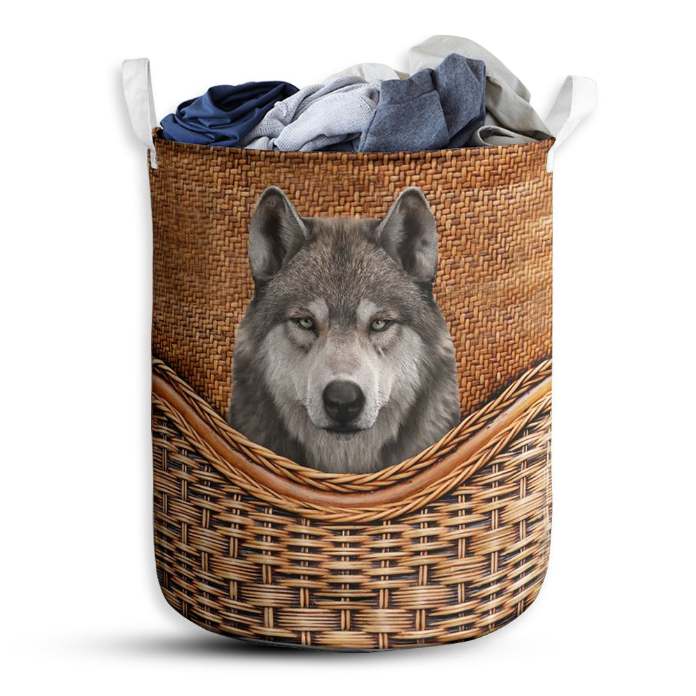 S: 17.72”x13.78” (45x35 cm) Wolf Basic Style – Laundry Basket - Owls Matrix LTD