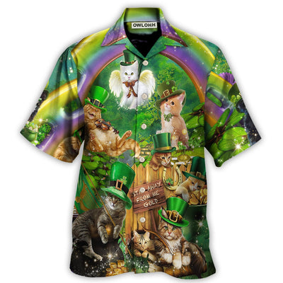 Hawaiian Shirt / Adults / S Irish Cat Happy St Patrick's Day - Hawaiian Shirt - Owls Matrix LTD