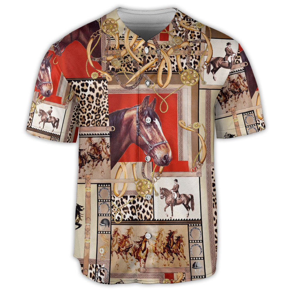 S Horse Art Horse Lover - Baseball Jersey - Owls Matrix LTD